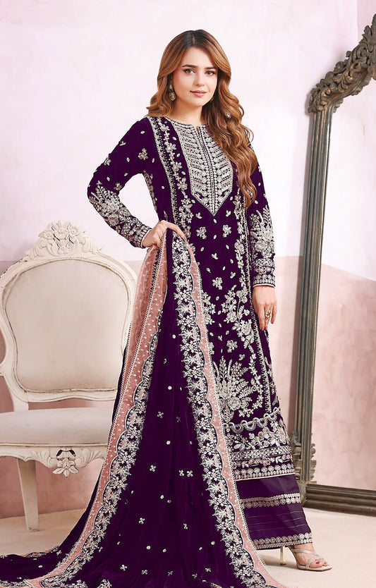 ANEELAS VELVET PLUM LUXE