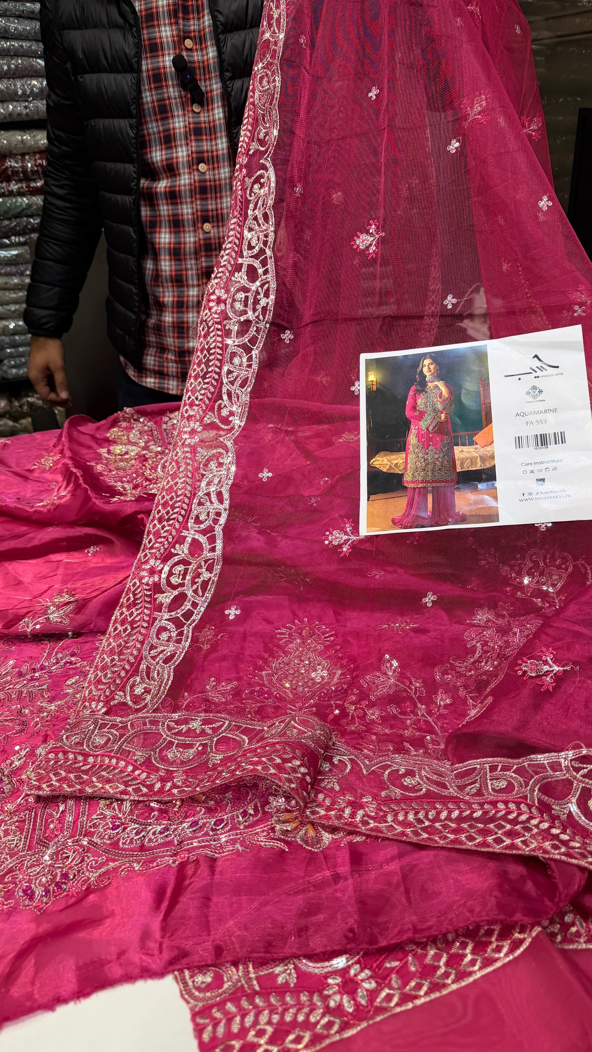 FABIHA FATIMA SHISA SILK AQUAMARINE