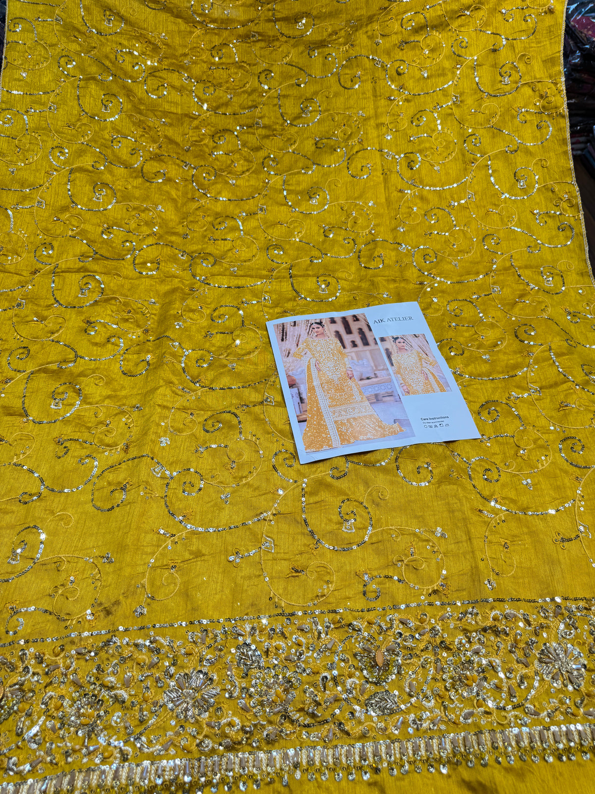 AIK RAW SILK MUSTARD