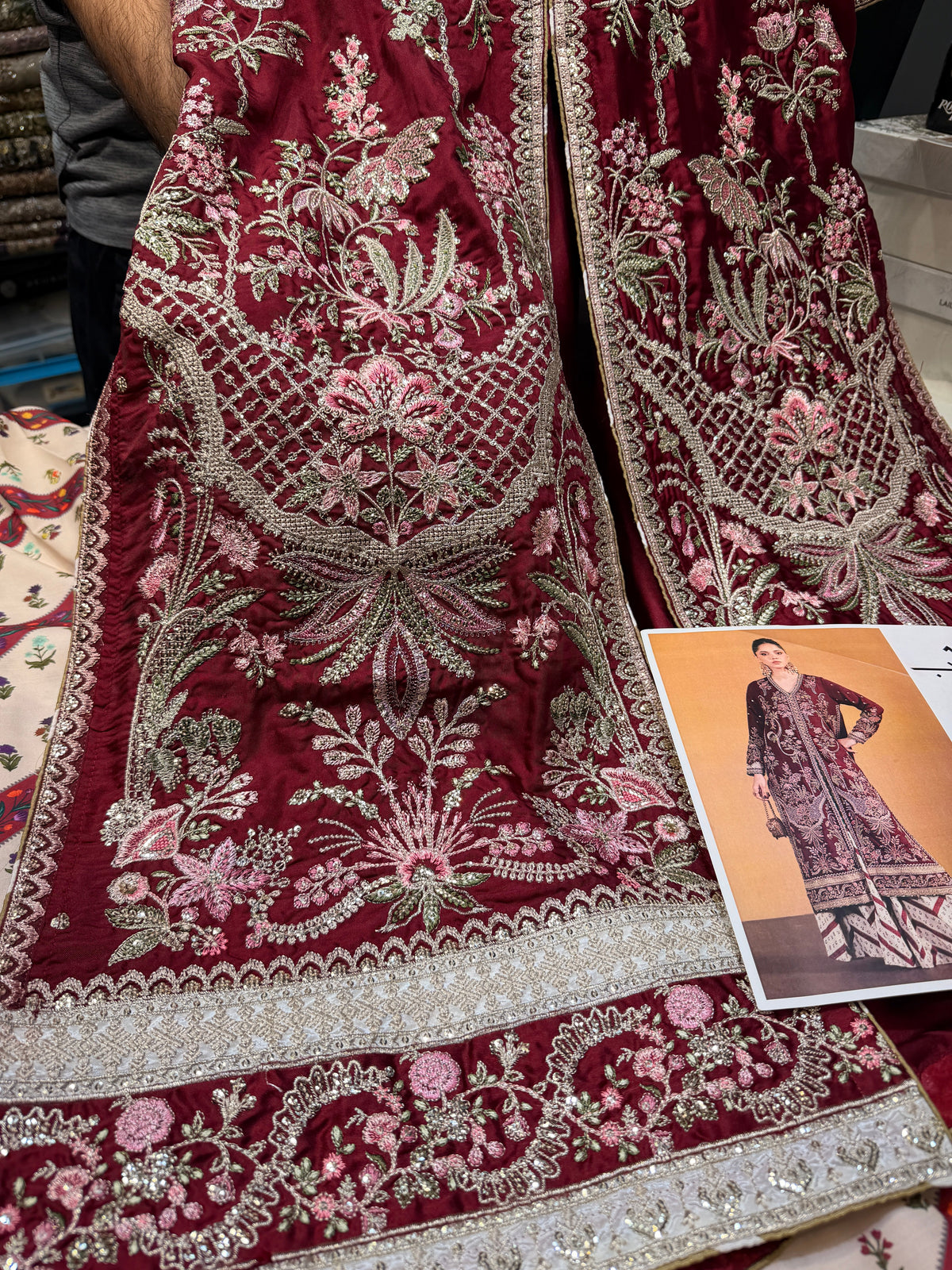 ETHNC SILK KAFTAN 2PC E-1212 STICHED (Delivery Time 10 to 15 Days)