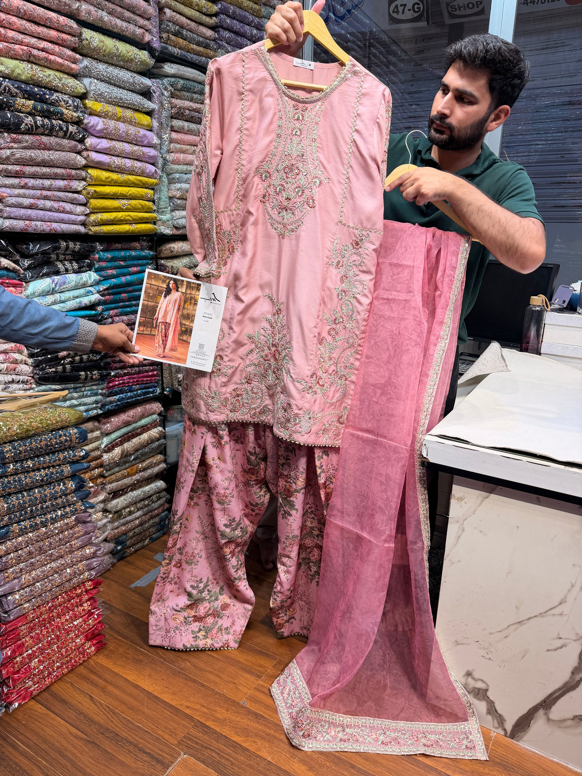 ETHNC KURTA SET VISCOSE E-1097 3PC