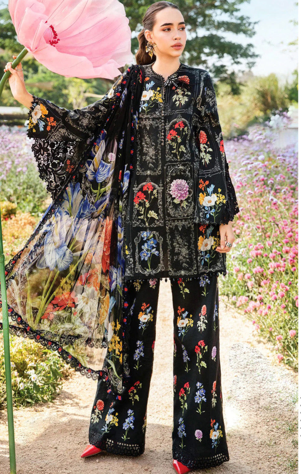 MARIA.B LAWN BLACK MPT-2511-B