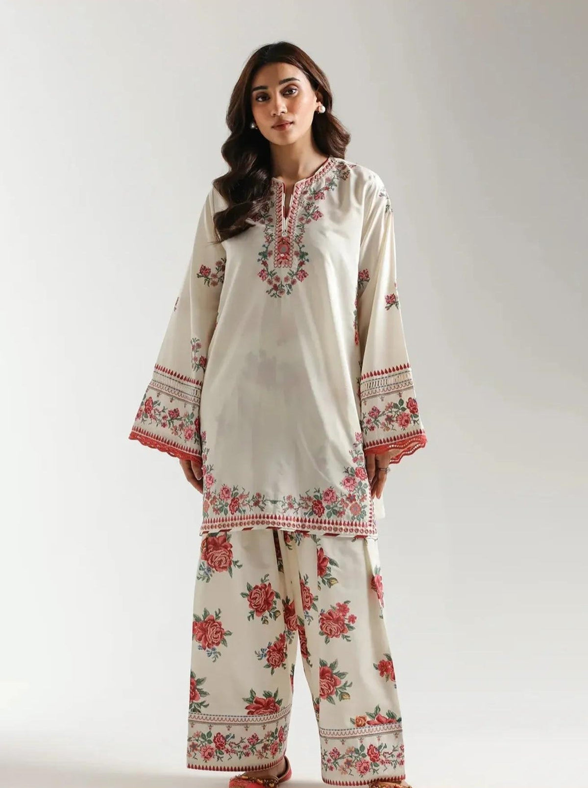 ETHNIC TRIBAL LAWN  2PC