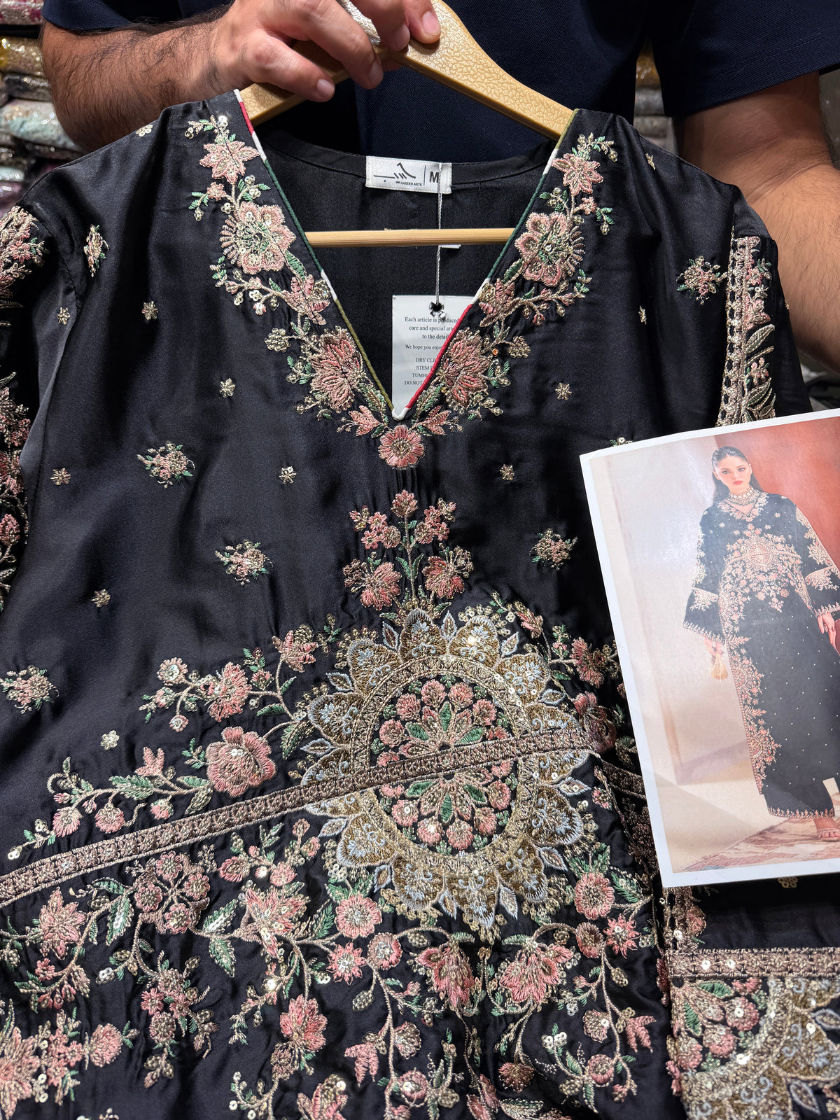 ETHNC SILK KAFTAN 2PC E-1104 STICHED (Delivery Time 10 to 15 Days)