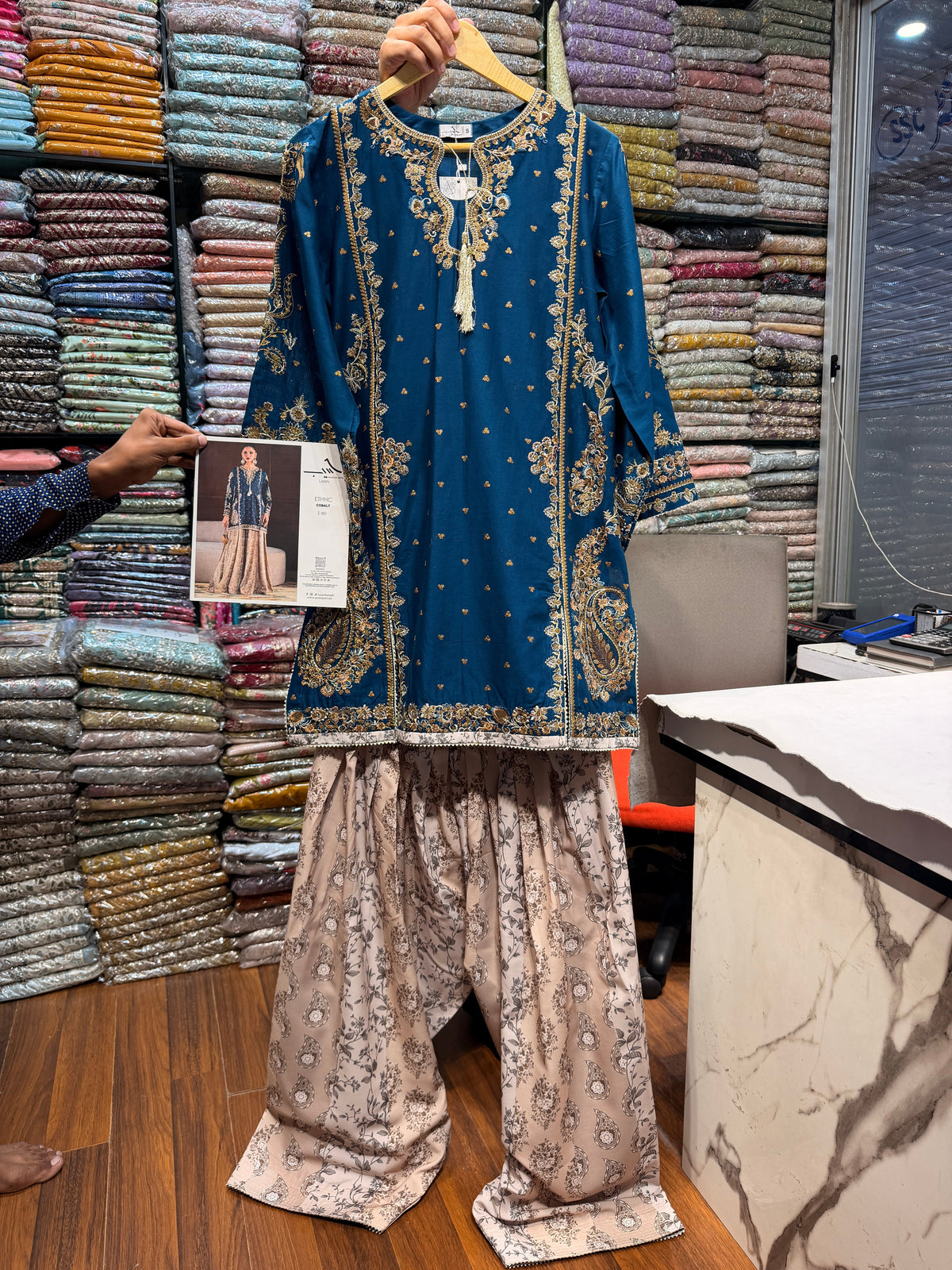 ETHNC KURTA SET 2PC E-1110 ZINK
