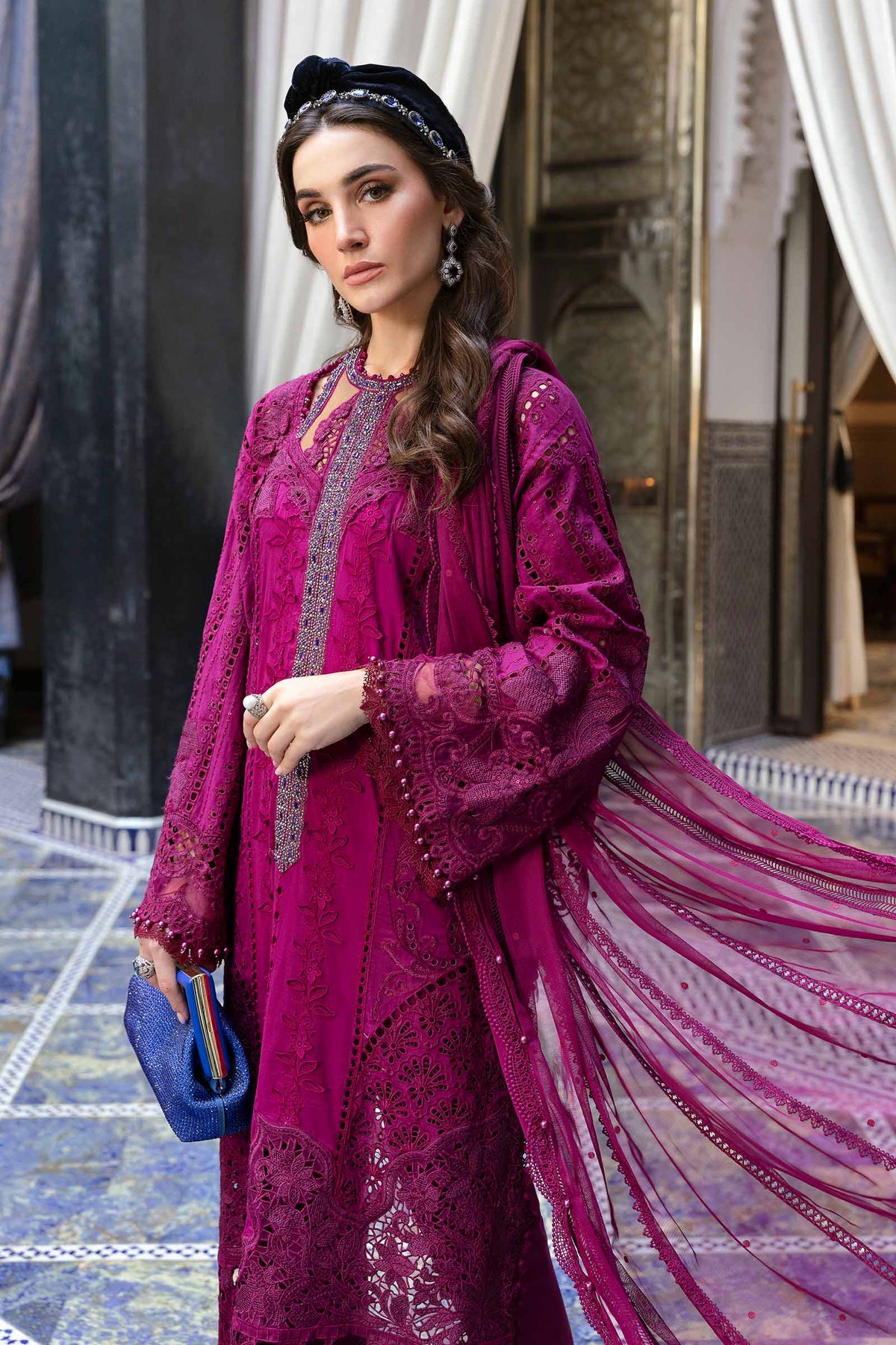 MARIA.B LAWN D-2502 MAGENTA