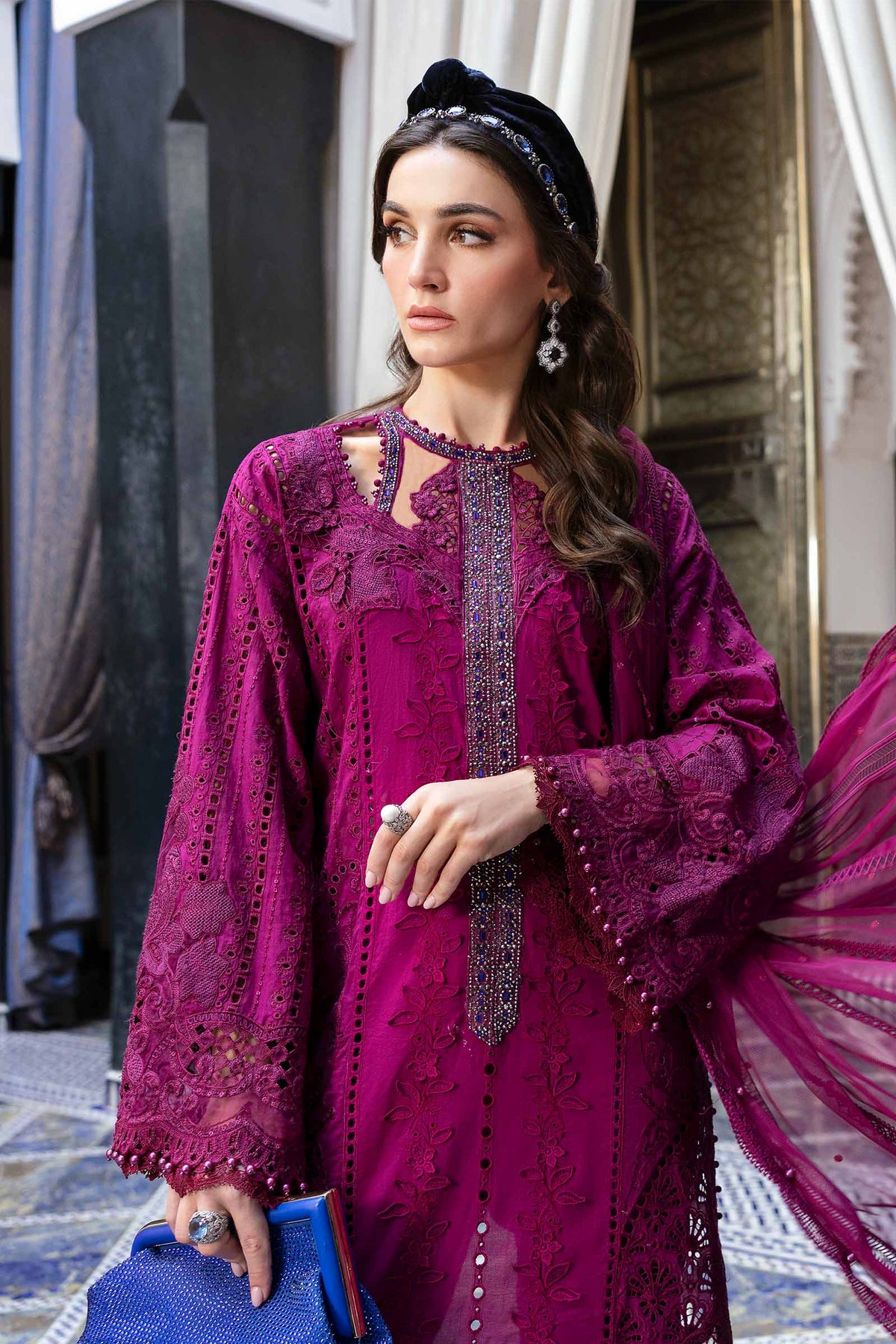 MARIA.B LAWN D-2502 MAGENTA