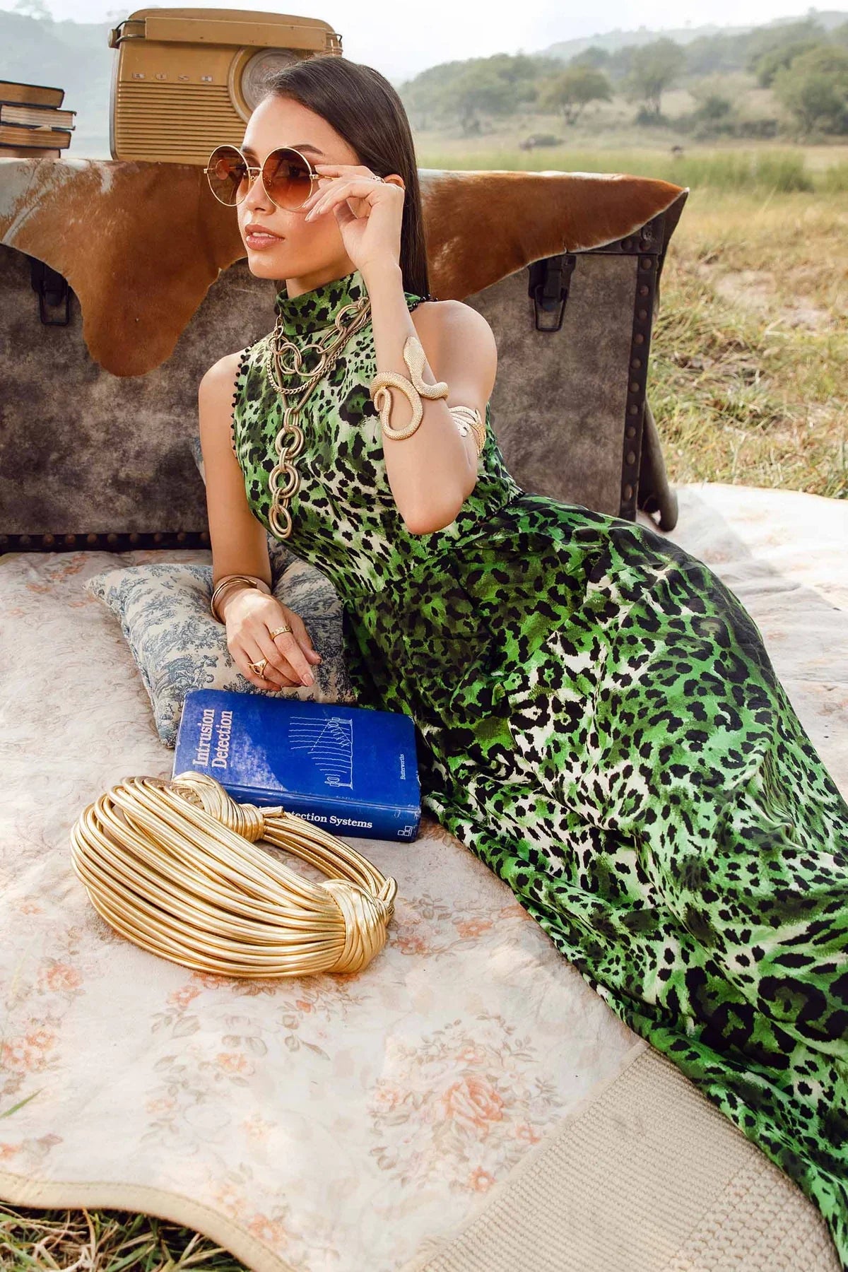 KHADDAR PRINT 3 PC UNSTICHED KH GREEN