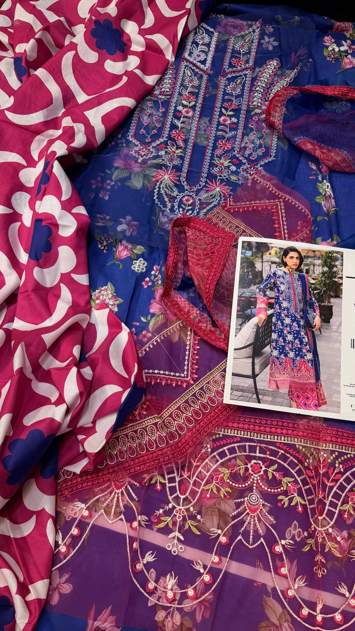 MAHNUR LAWN BLUE