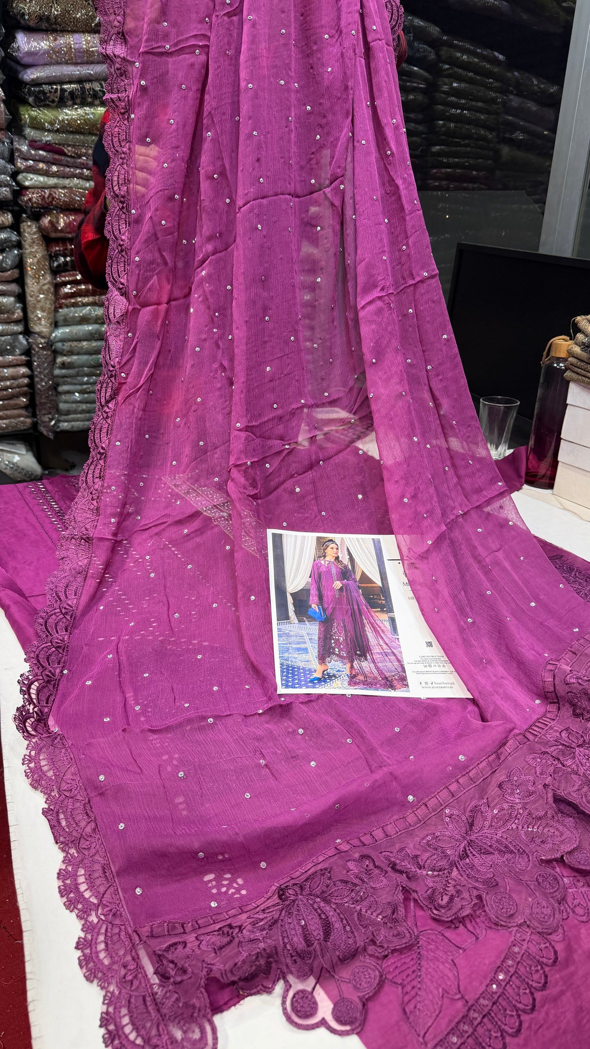 MARIA.B LAWN D-2502 MAGENTA