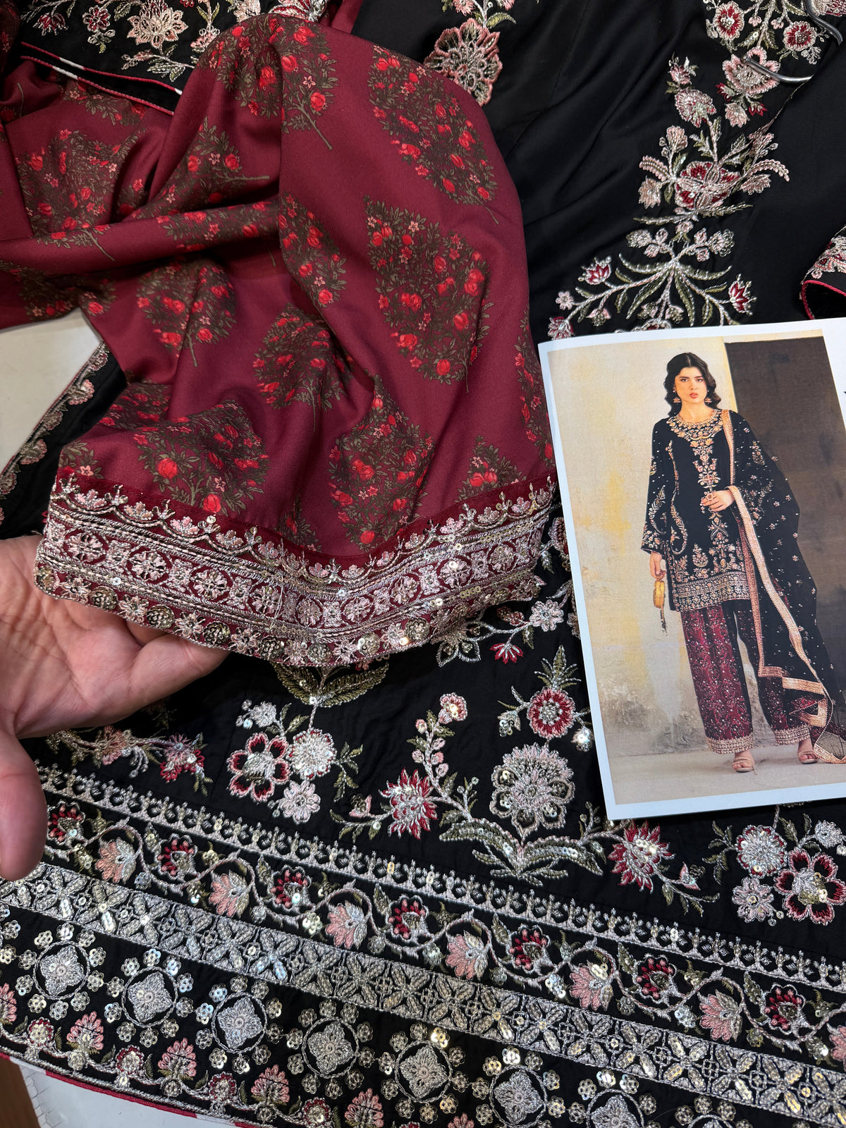ETHNC KURTA SET VISCOSE E-1062 3PC (Delivery Time 10 to 15 Days)