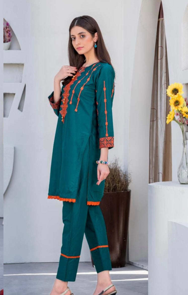 LAWN STICHED 2PC ZINK ORCHID
