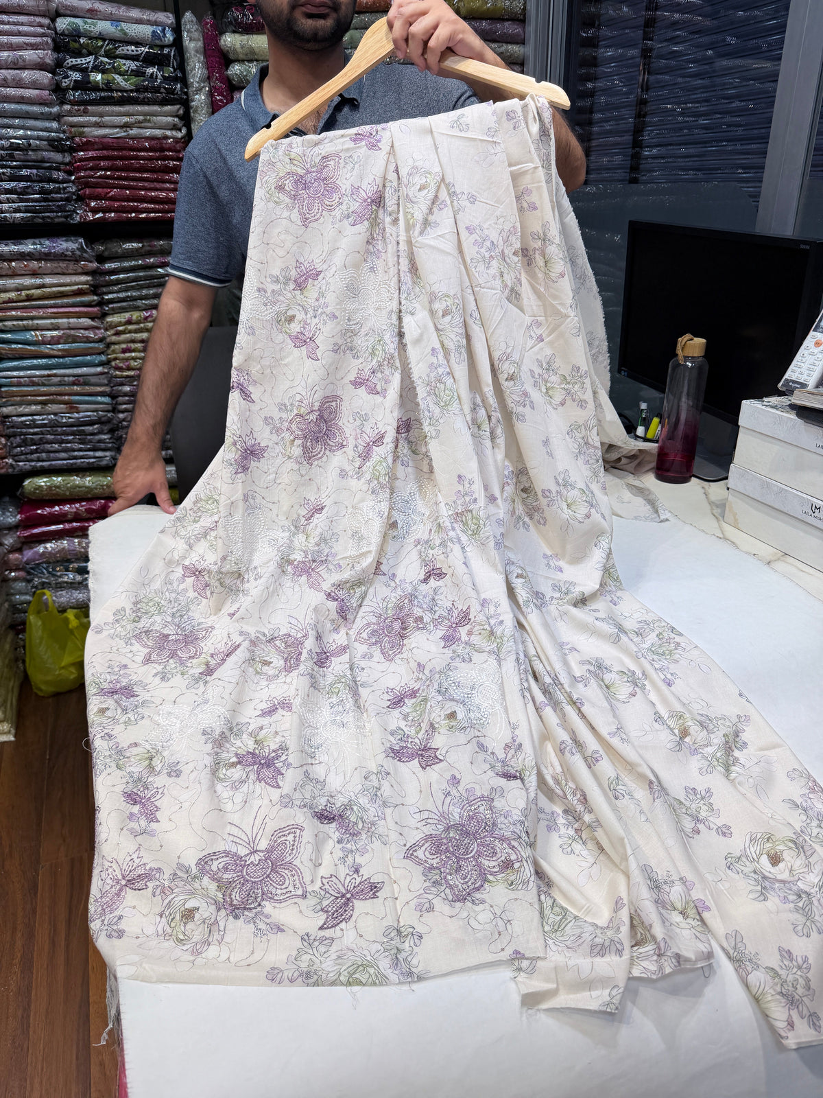 HA CHIKANKARI 2PC IVORY