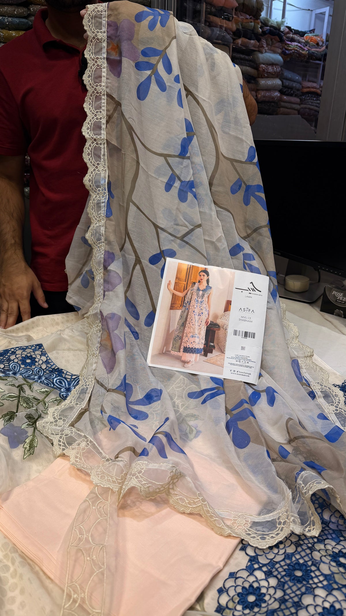 ASIFA NABEEL LAWN MVL 13 SHABNAM