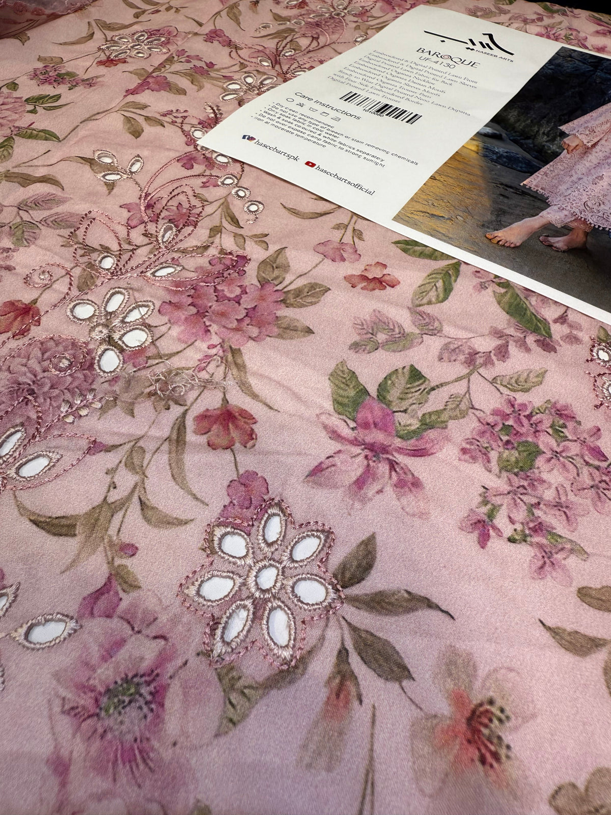 BAROQUE UF-4129 PINK LAWN