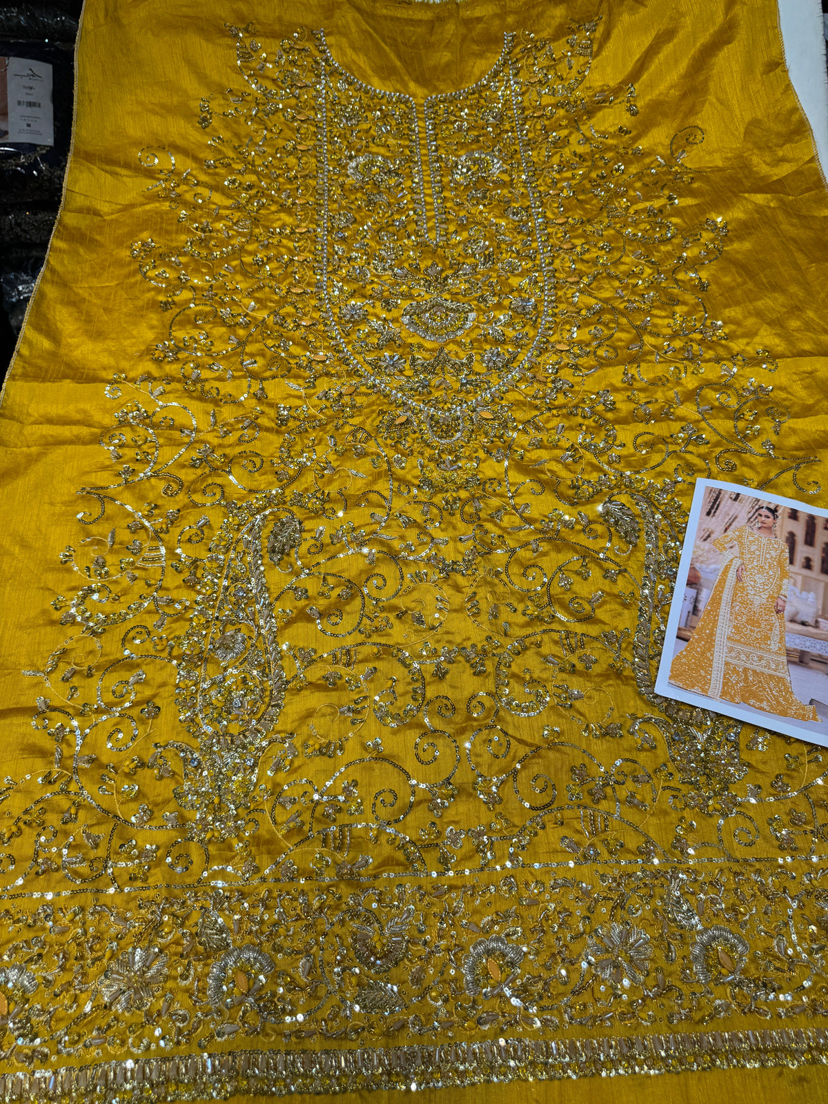 AIK RAW SILK MUSTARD