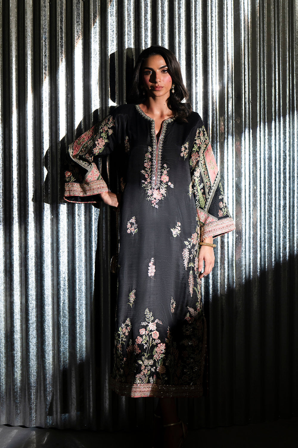 ETHNC SILK E-1135 KAFTAN 2PC