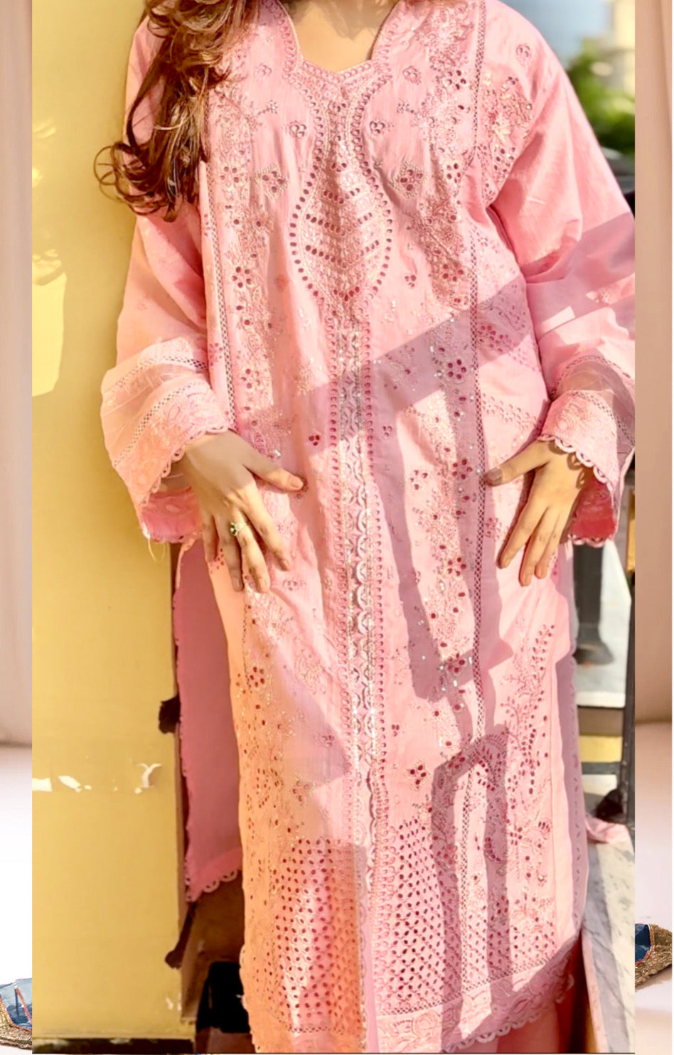 ZOE 2PC STICHED PEACH