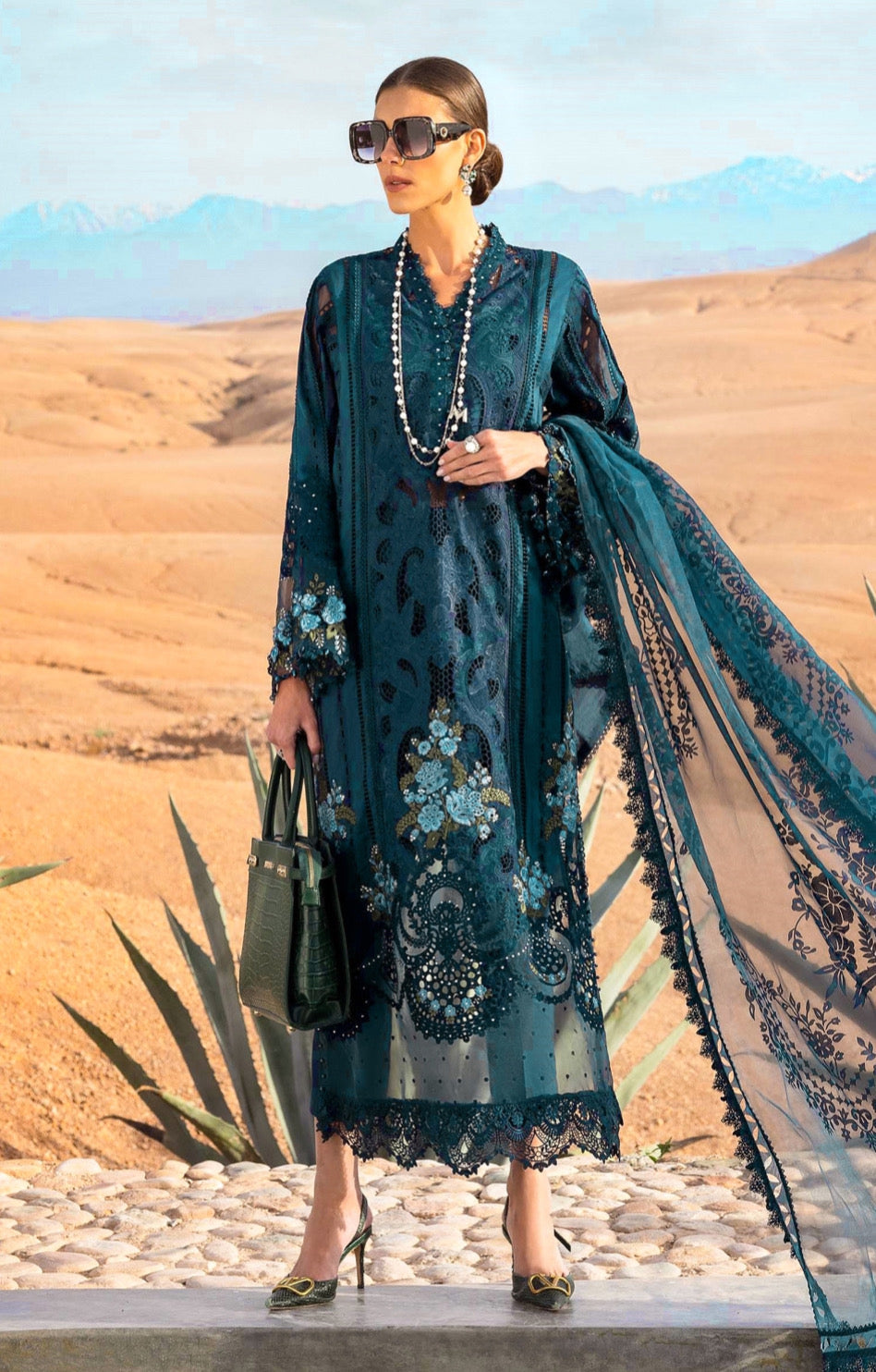 MARIA B MB D-2504 BLUE LAWN