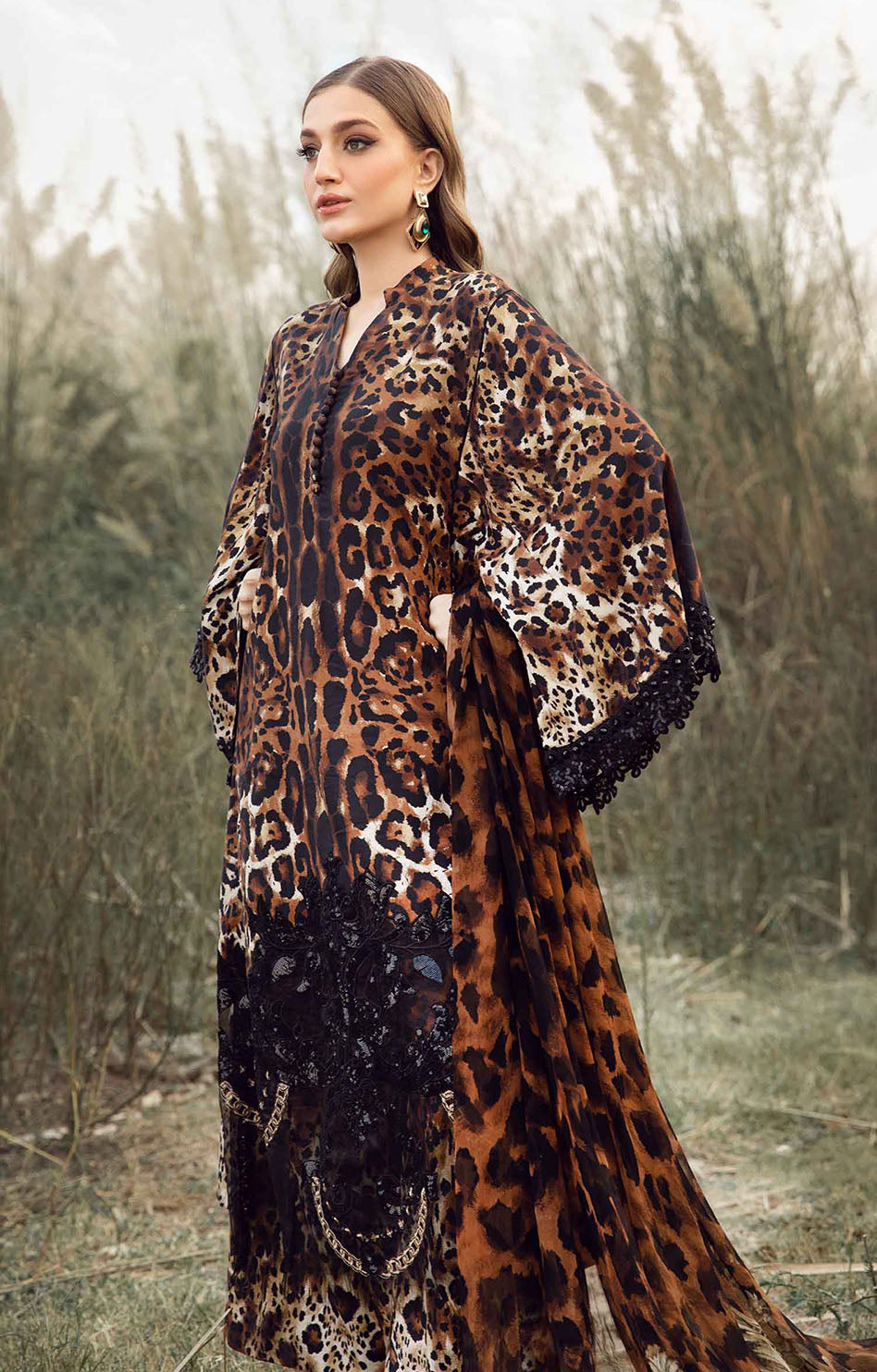 MARIA.B KHADDAR KH TIGER BROWN