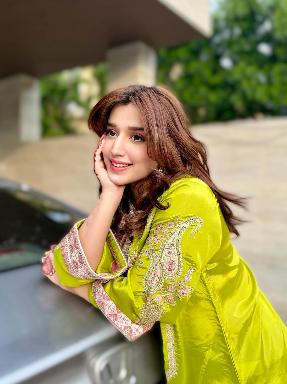 ETHNC KURTA SET 2Pc E-123 LIME