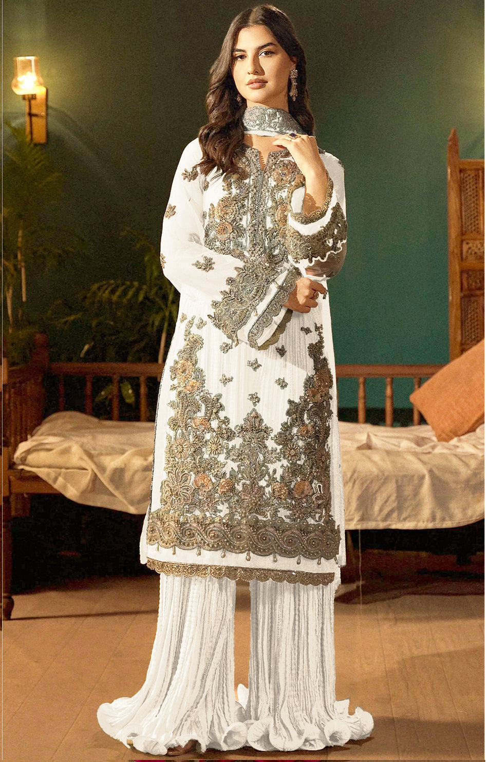 FABIHA FATIMA SHISA SILK AQUAMARINE
