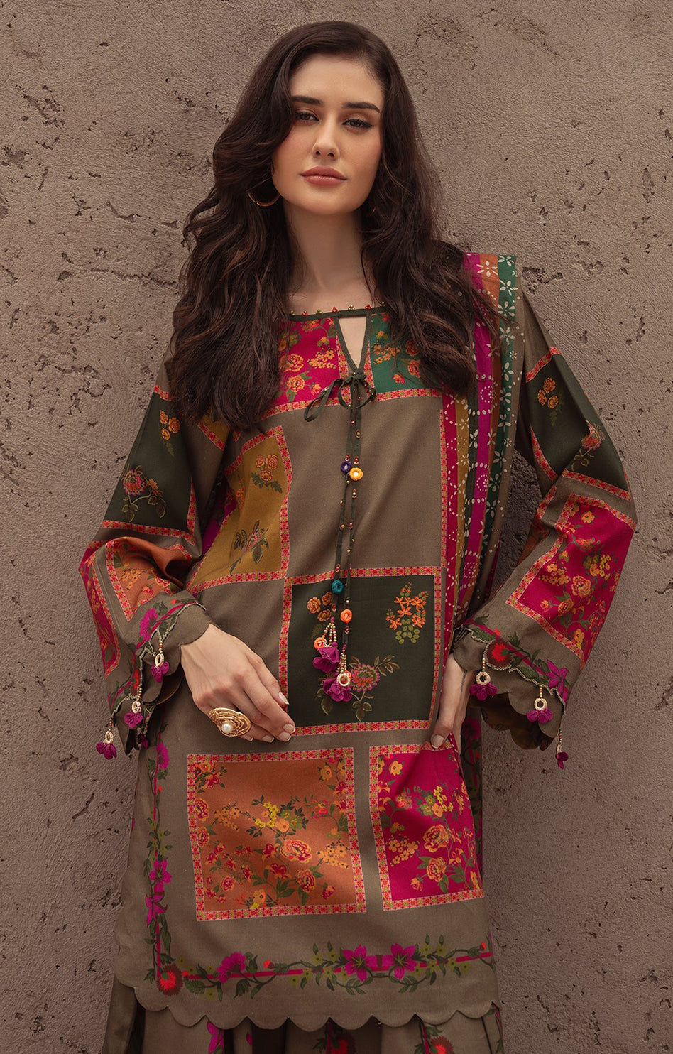 CHARIZMA POLY SILK STICHED 3PC