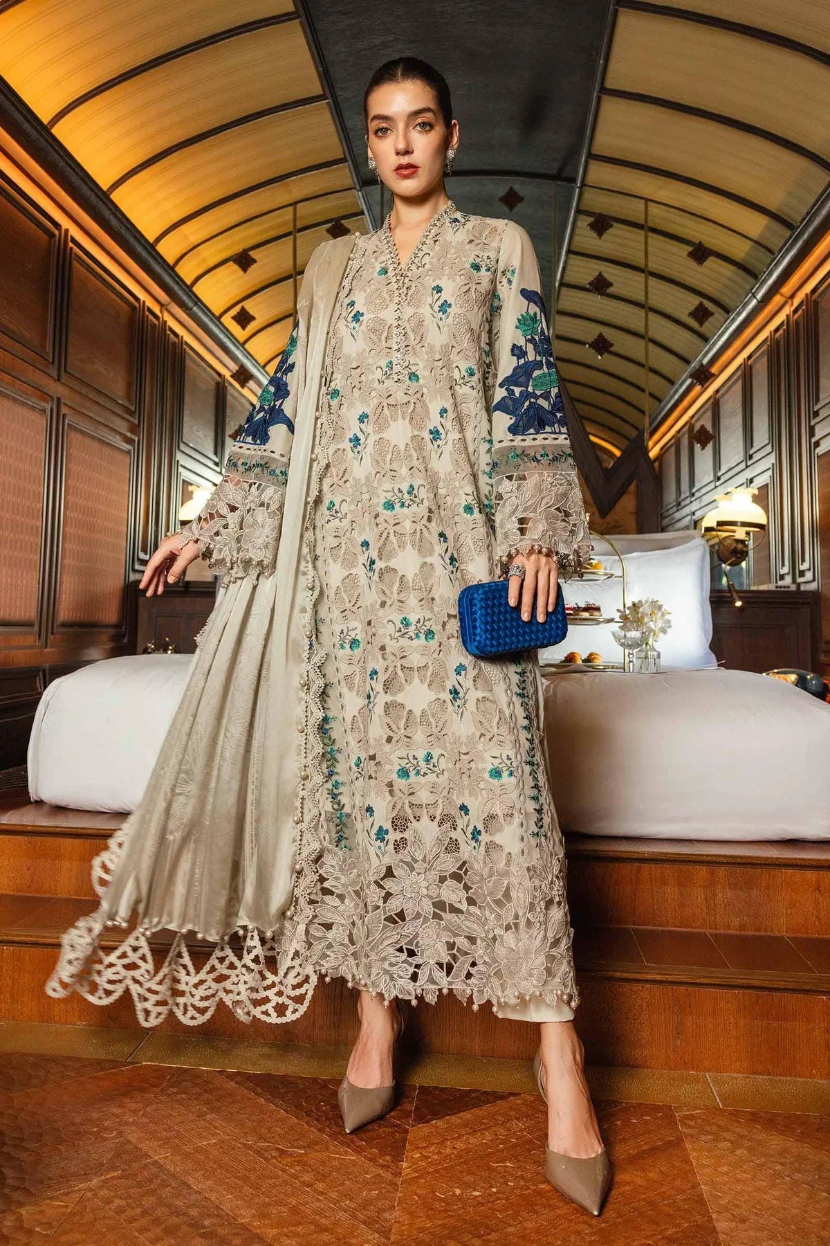 Maria B Luxury Embroidered Lawn Unstitched 3Pc Suit-EL-26-08