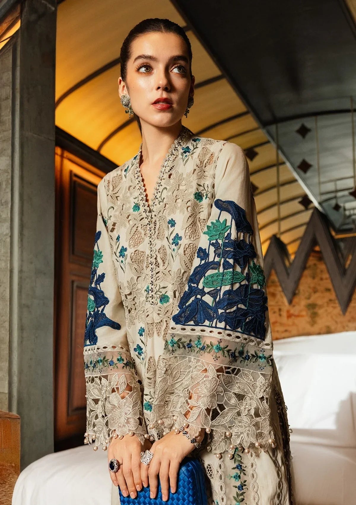 Maria B Luxury Embroidered Lawn Unstitched 3Pc Suit-EL-26-08